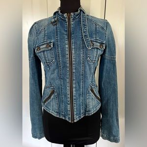 Vintage Abercrombie & Fitch Denim Moto Jacket
